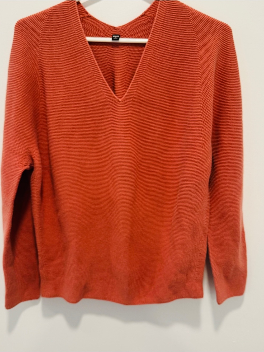 Uniqlo 3D Cotton Cocoon V-Neck Sweater M